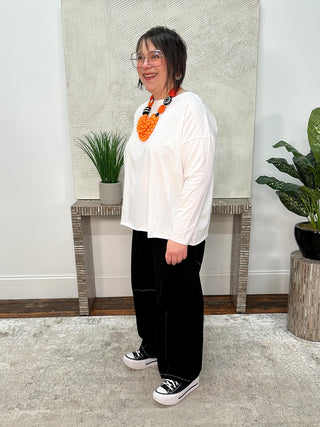 Planet by Lauren G Boxy T, White - Statement Boutique