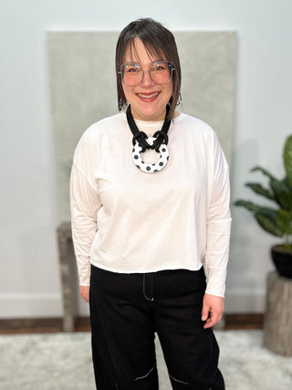 Planet by Lauren G Mini Boxy T, White - Statement Boutique