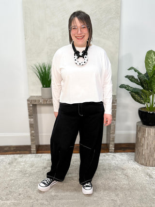 Planet by Lauren G Mini Boxy T, White - Statement Boutique