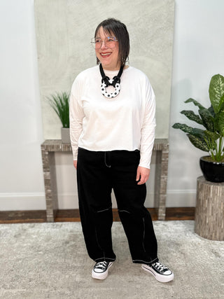 Planet by Lauren G Mini Boxy T, White - Statement Boutique
