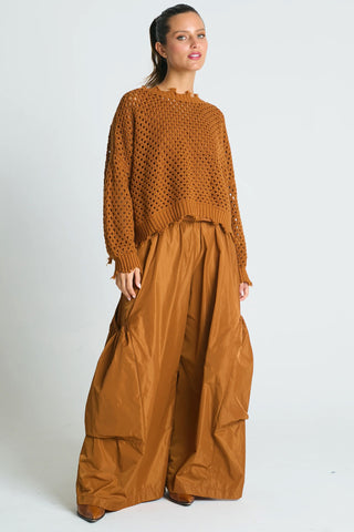 Nylon Big Pocket Pant, Chestnut