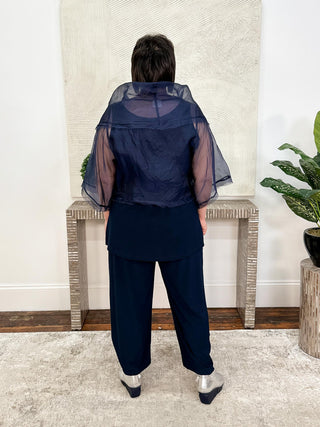 Planet by Lauren G Organza Jackie O Top, Midnight - Statement Boutique