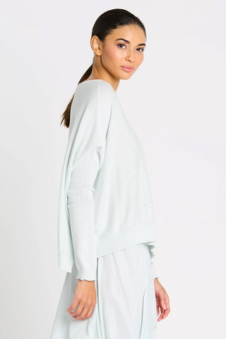 Planet by Lauren G Stitches Boatneck Sweater, Mint - Statement Boutique