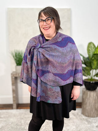 Rapti Fashion Cashmere Reversible Buckle Shawl, Large Flower Black Multi - Statement Boutique