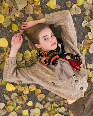 Alembika Trucker Cardigan, Sand - Statement Boutique