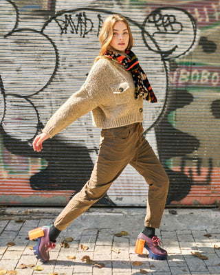 Alembika Trucker Cardigan, Sand - Statement Boutique