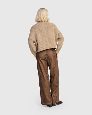 Alembika Trucker Cardigan, Sand - Statement Boutique