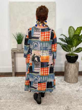 Shana Printed Brushed Knit Midi Dress, Multi - Statement Boutique