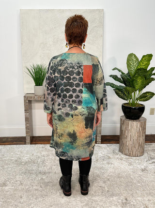 Shana Printed Slub Knit Pocket Dress, Multi - Statement Boutique