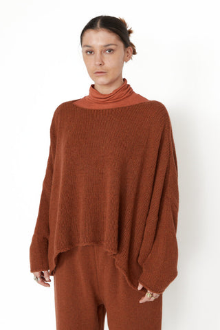 Boxy Cropped Sweater, Spice