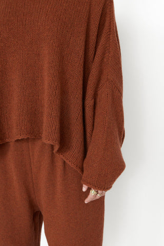 Boxy Cropped Sweater, Spice