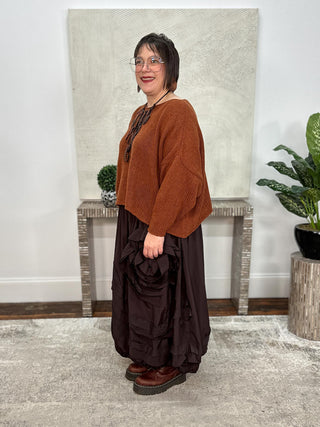 Boxy Cropped Sweater, Spice