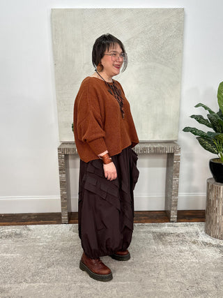 Boxy Cropped Sweater, Spice
