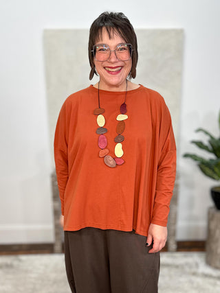 Hi Lo Boxy Top, Spice