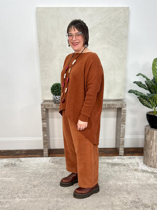 Hi Lo Oversized Sweater, Spice