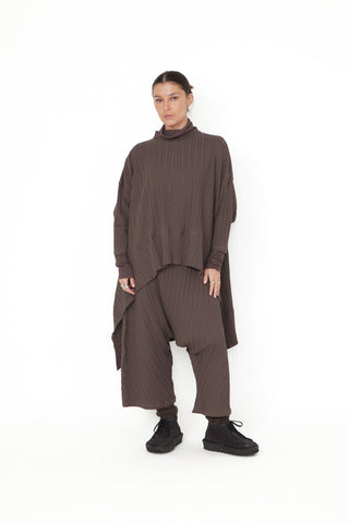 Ribbed Knit Harem Pant, Moro