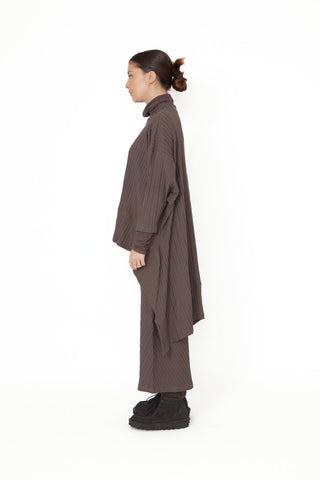 Ribbed Knit Oversize Top, Moro