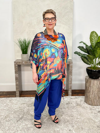 Sterling Styles Cover Up Top, Abstract - Statement Boutique