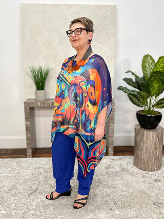 Sterling Styles Cover Up Top, Abstract - Statement Boutique