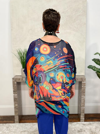 Sterling Styles Cover Up Top, Abstract - Statement Boutique