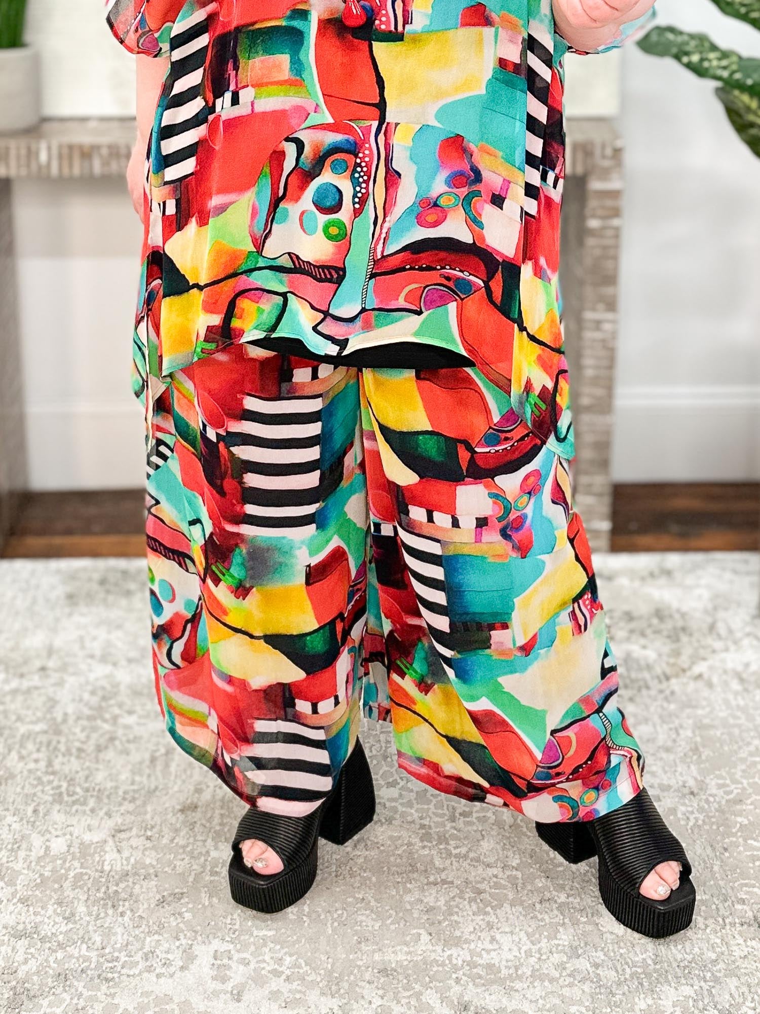 Sterling Styles Palazzo Pant, Scribble - Statement Boutique