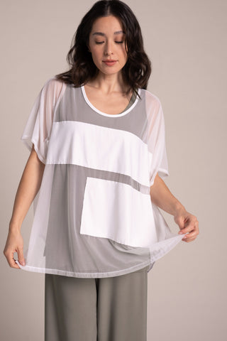 Sympli 323237-0 Fusion Split Back Tunic - Statement Boutique