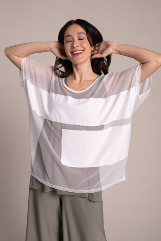 Sympli 323237-0 Fusion Split Back Tunic - Statement Boutique