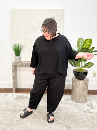 Breezy Raglan Top, Black