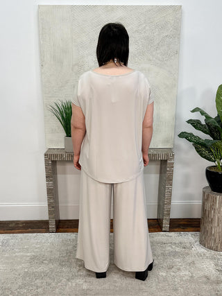 Sympli Fusion Wave Dolman Top, Cashew - Statement Boutique