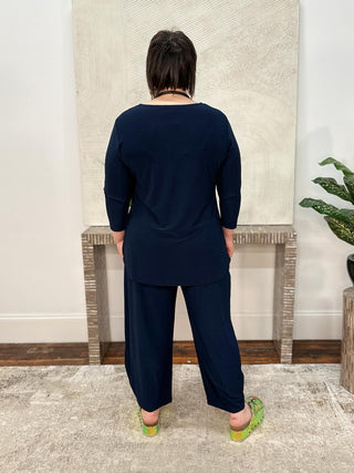 Sympli Go To Classic T Relax, 3/4 Sleeve, Navy - Statement Boutique