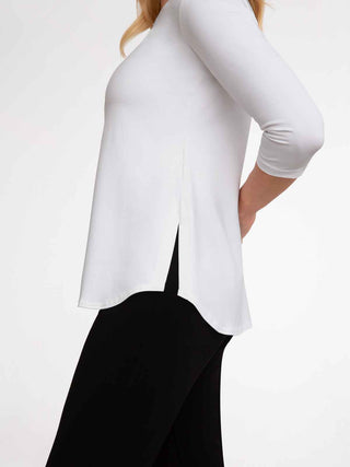 Sympli Go To Classic T Relax, 3/4 Sleeve, White - Statement Boutique