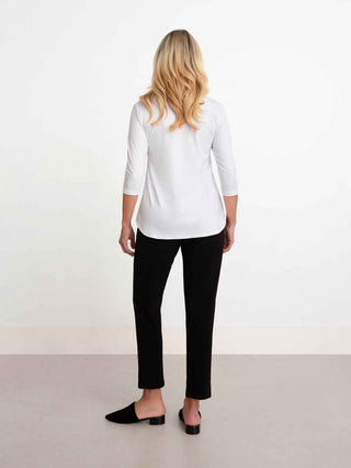 Sympli Go To Classic T Relax, 3/4 Sleeve, White - Statement Boutique