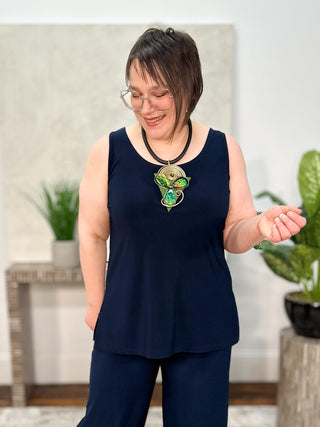Sympli Go To Tank Relax, Navy - Statement Boutique