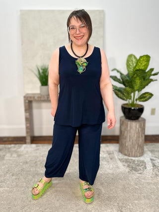Sympli Go To Tank Relax, Navy - Statement Boutique