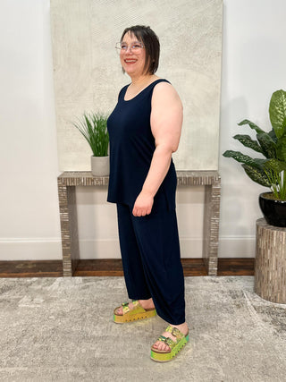 Sympli Go To Tank Relax, Navy - Statement Boutique