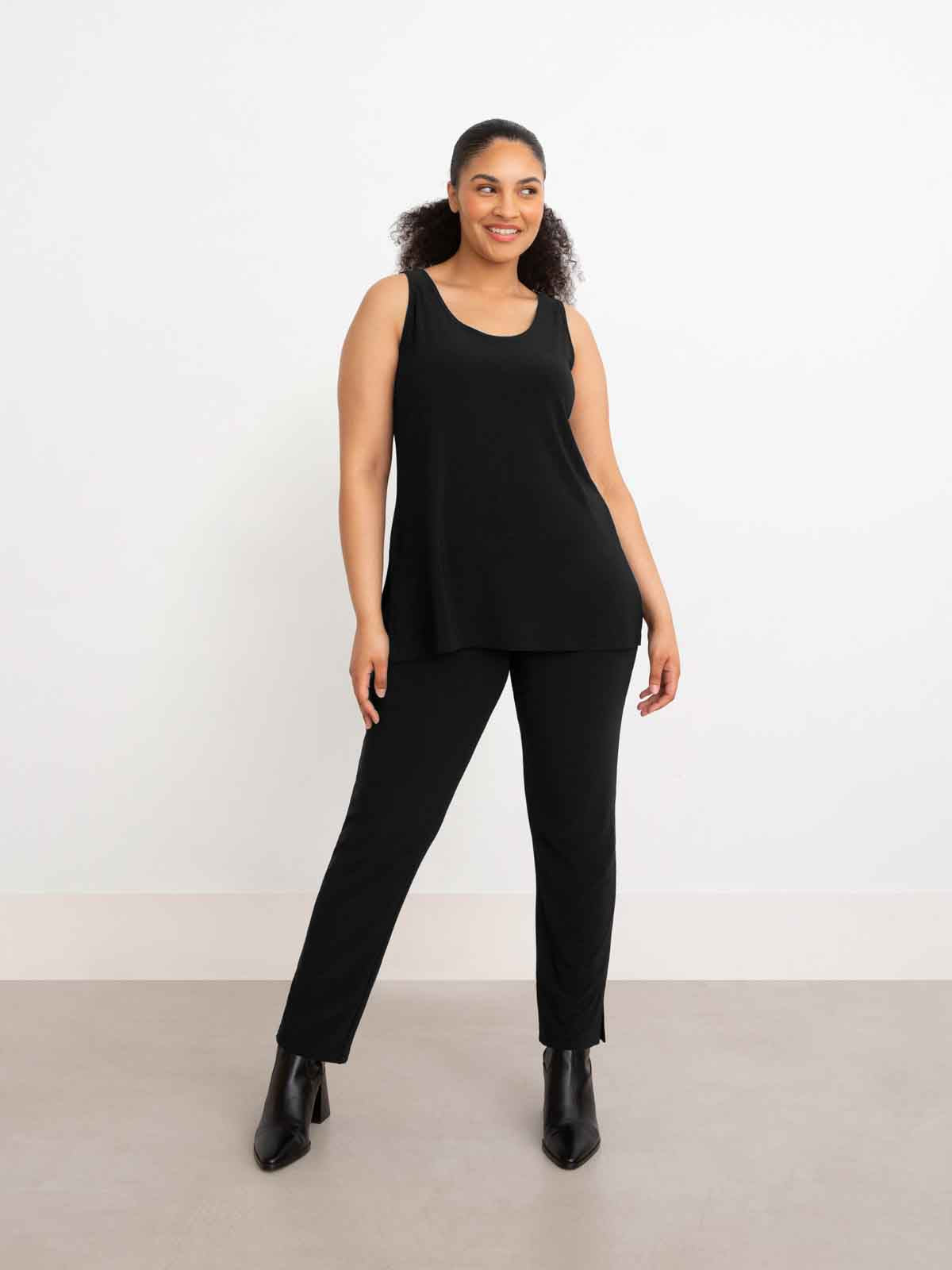 Sympli Go To Tank Relax, Black - Statement Boutique