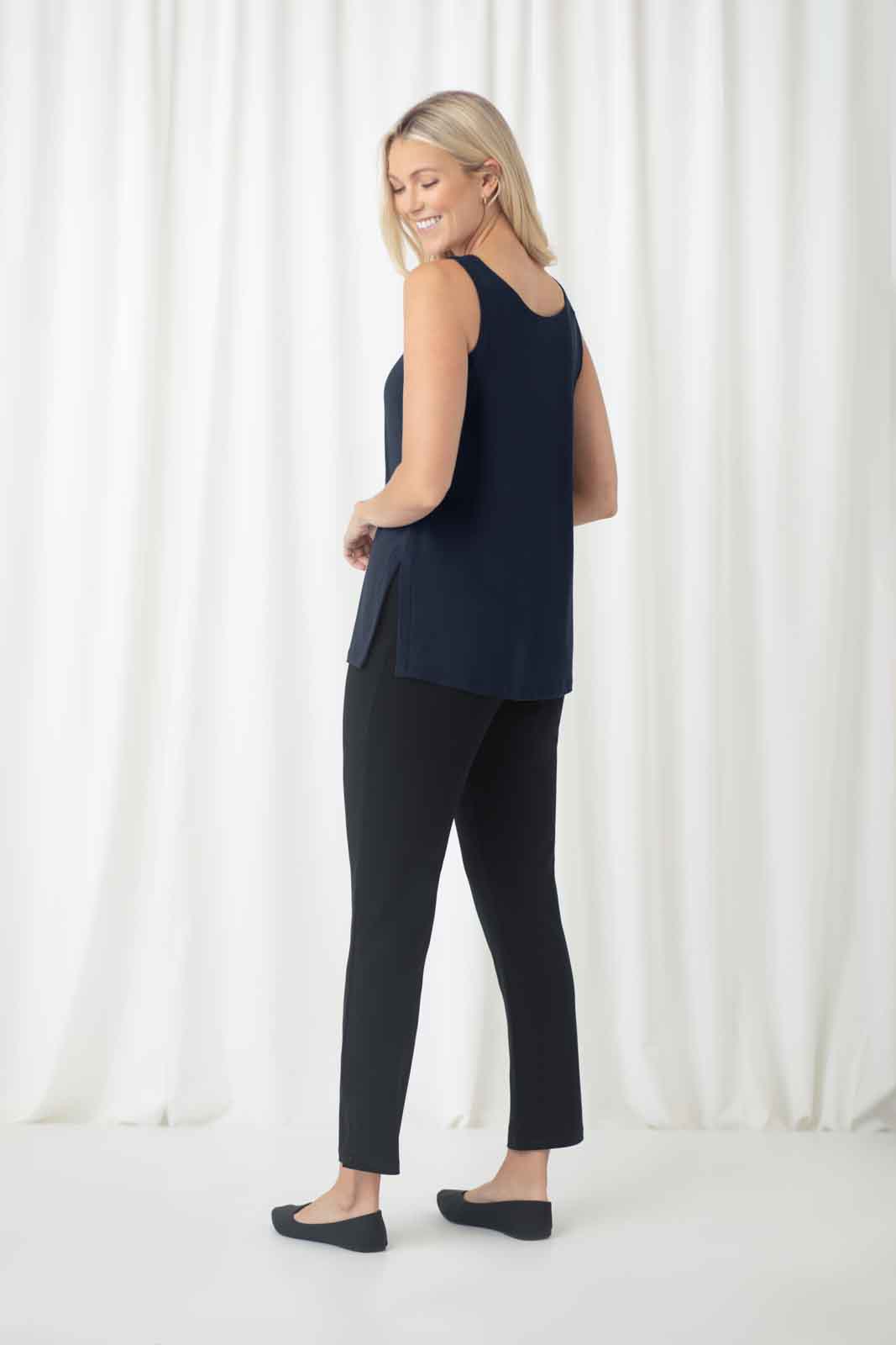 Sympli Go To Tank Relax, Navy - Statement Boutique