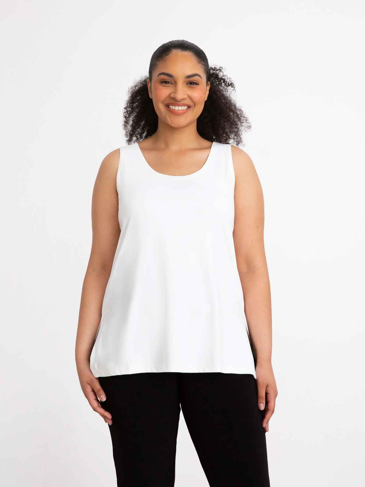 Sympli Go To Tank Relax, White - Statement Boutique