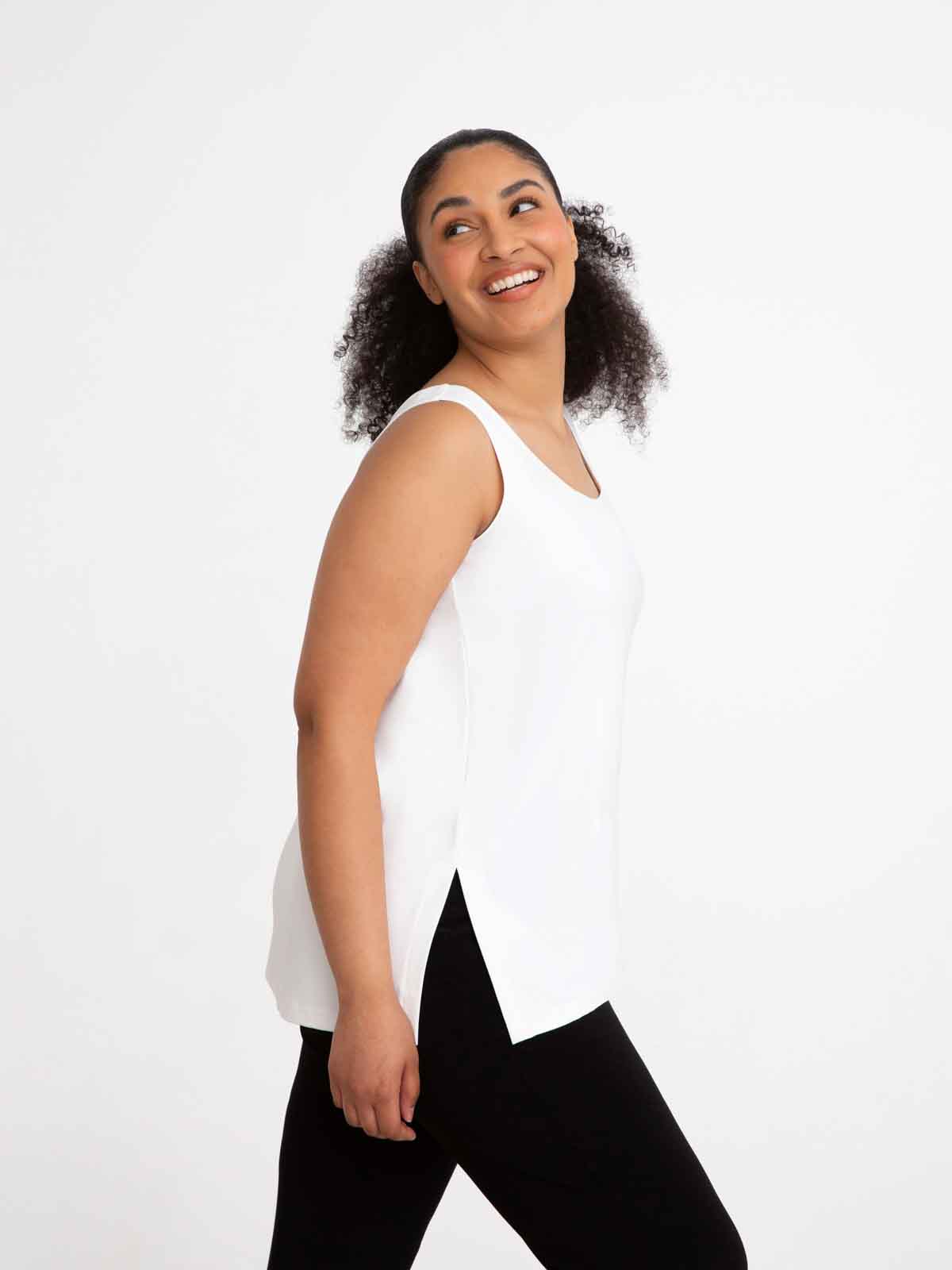 Sympli Go To Tank Relax, White - Statement Boutique