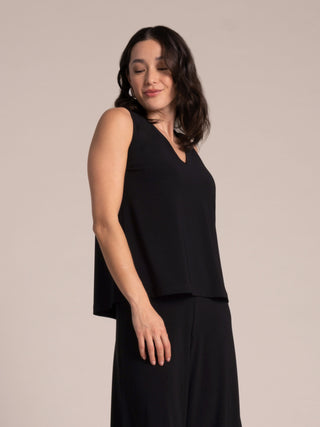 Go To V-Neck Tank Relax Short, Black