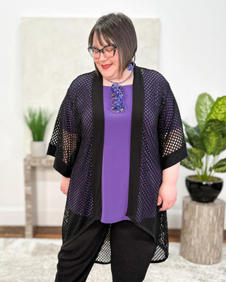 Sympli Honeycomb Kimono, Black - Statement Boutique