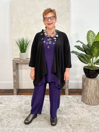 Sympli Matrix Cardigan, Black - Statement Boutique