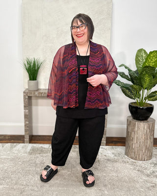 Sympli Mezza Luna Cardigan, Mesh, Digital Agate - Statement Boutique