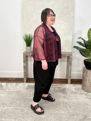 Sympli Mezza Luna Cardigan, Mesh, Digital Agate - Statement Boutique