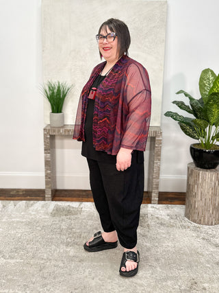 Sympli Mezza Luna Cardigan, Mesh, Digital Agate - Statement Boutique