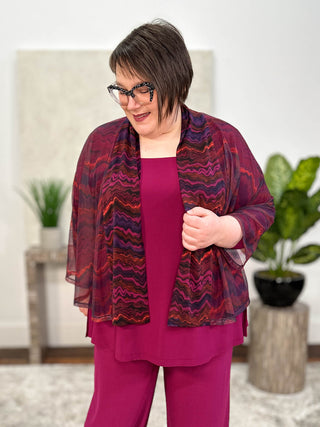 Sympli Mezza Luna Cardigan, Mesh, Digital Agate - Statement Boutique