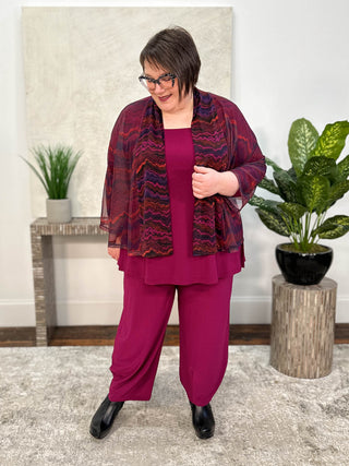 Sympli Mezza Luna Cardigan, Mesh, Digital Agate - Statement Boutique