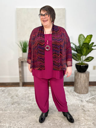Sympli Mezza Luna Cardigan, Mesh, Digital Agate - Statement Boutique