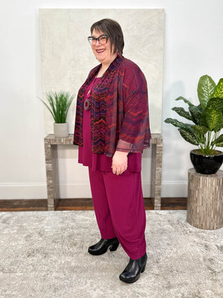 Sympli Mezza Luna Cardigan, Mesh, Digital Agate - Statement Boutique