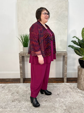 Sympli Mezza Luna Cardigan, Mesh, Digital Agate - Statement Boutique